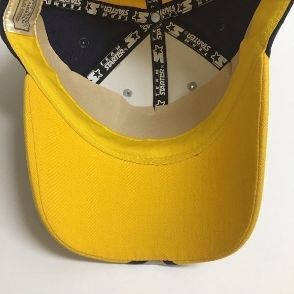 NEW Notre Dame Irish Football Hat Cap Starter Licensed Adjusts Navy Gray Gold - Picture 8 of 13